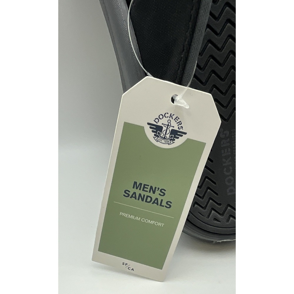 Dockers Mens Sandals Flip-Flops‎ Gray New - Black - size 7/8 - Picture 5 of 6